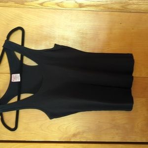 Women's black racerback tank top